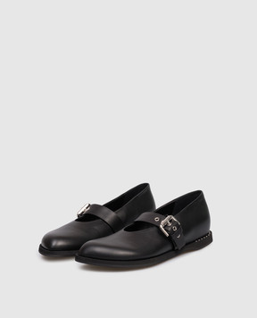Premiata Black leather ballet flats M7151