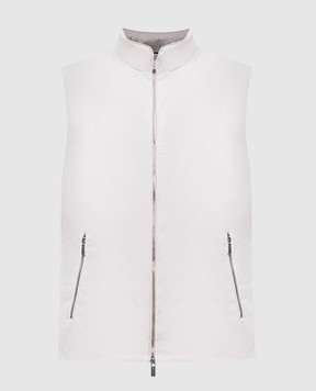 MooRER Beige SENIO vest with silk SENIOSI
