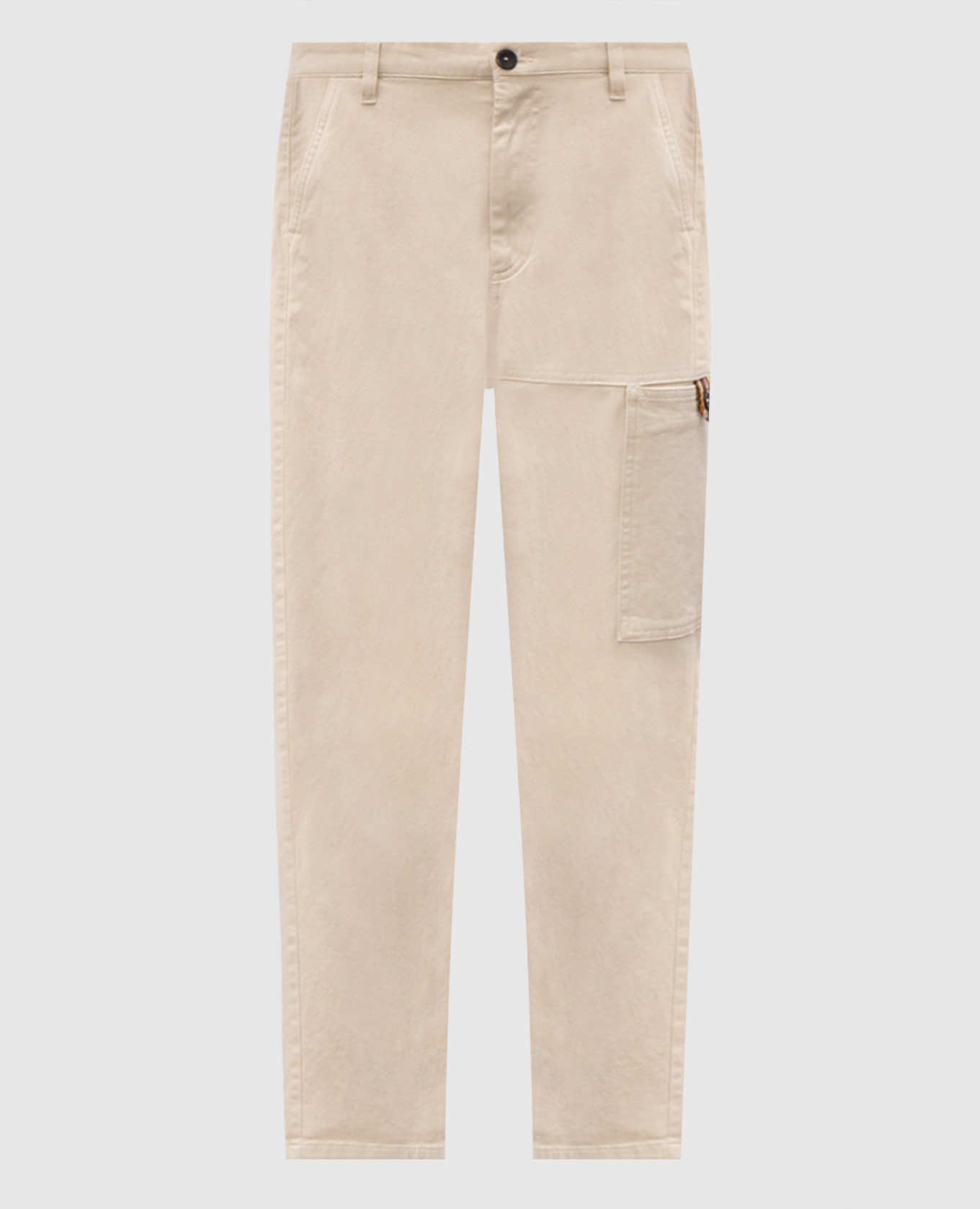 Beige pants with logo patch Altatensione