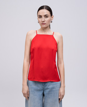 Twinset Red top with an open back 251TT2192