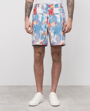 Alexander McQueen Blue printed shorts 828593QOABG