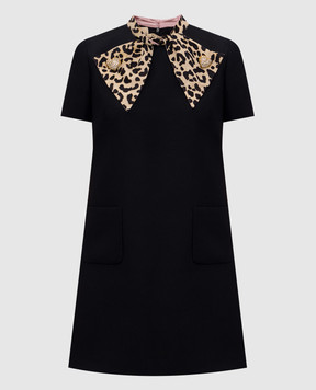 Valentino Black wool and silk mini dress 7B3VAFH51CF