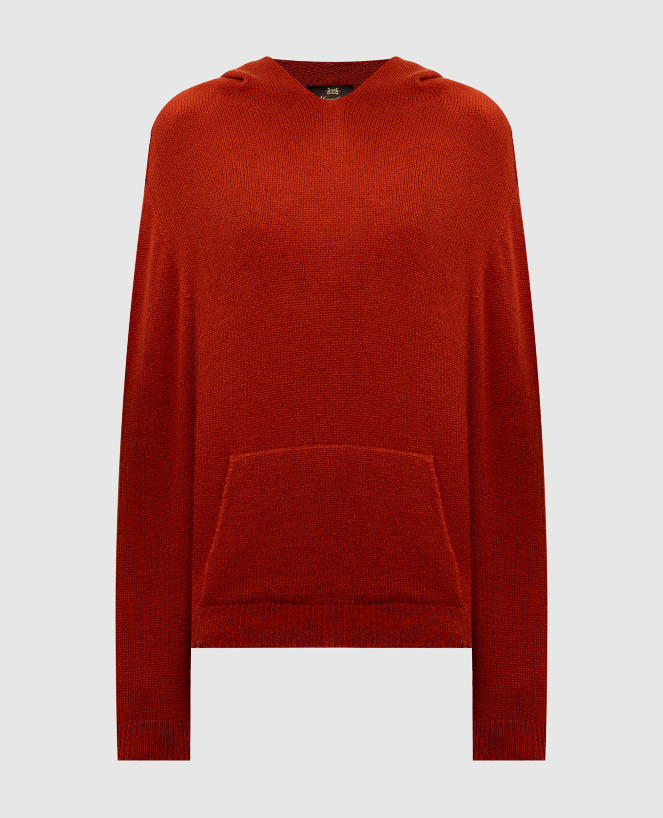 

Orange cashmere hoodie Enrico Mandelli