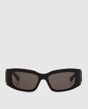 Balenciaga Dynasty D-Frame Black Logo Sunglasses 794338T0039