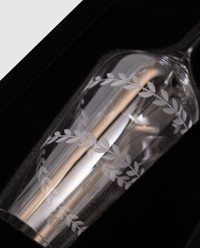 Stefano Ricci Set of crystal champagne flutes with a pattern OCR103105PSPIR022pz