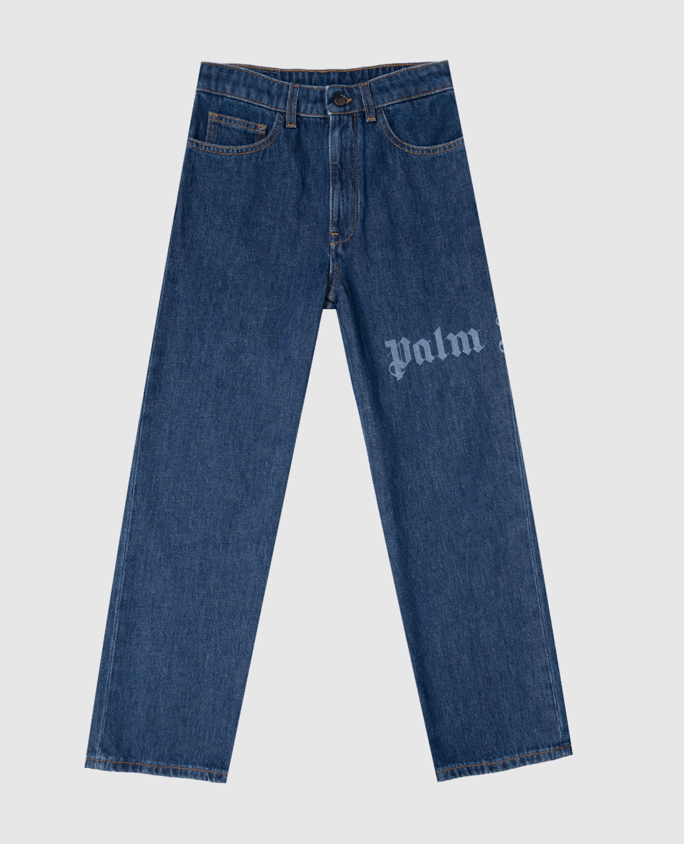 Children&#39;s blue jeans with logo Palm Angels