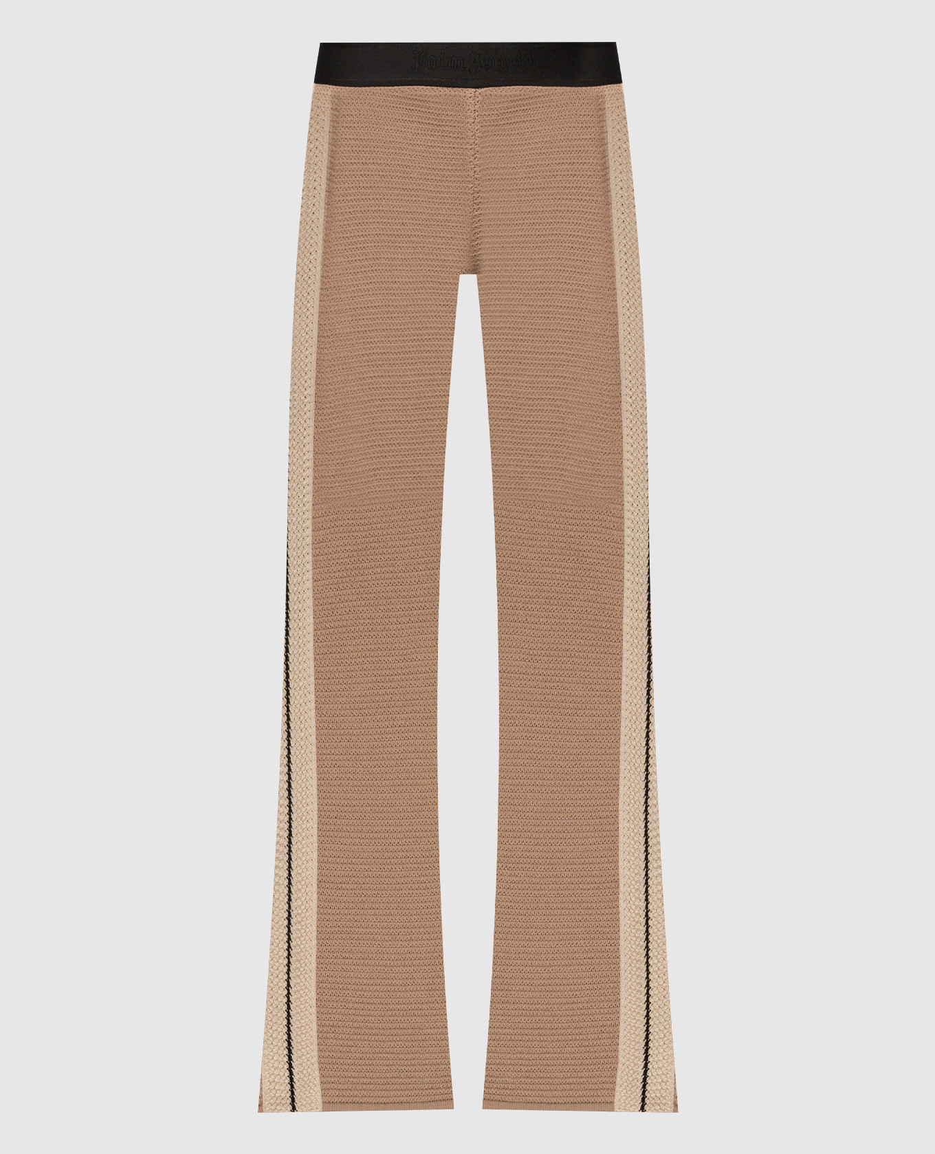 

Brown flared pants with stripes Palm Angels