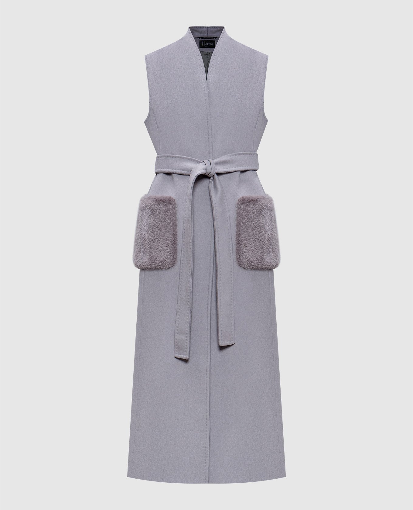 

Gray elongated vest made of wool Heresis, Grey