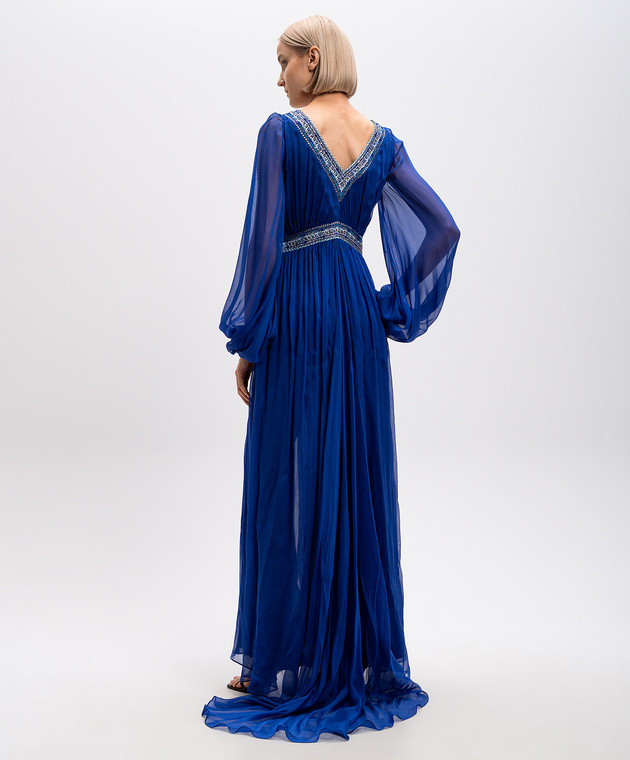 Emilio Pucci - Blue maxi dress in silk with crystals 41RG50 - shop with European delivery at Symbol Emilio Pucci - Blue maxi dress in silk with crystals 41RG50 - shop with European delivery at Symbol