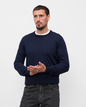 Brunello Cucinelli Blue cashmere and wool sweater M2400100