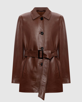 Max Mara Brown leather jacket TOLMIN TOLMIN