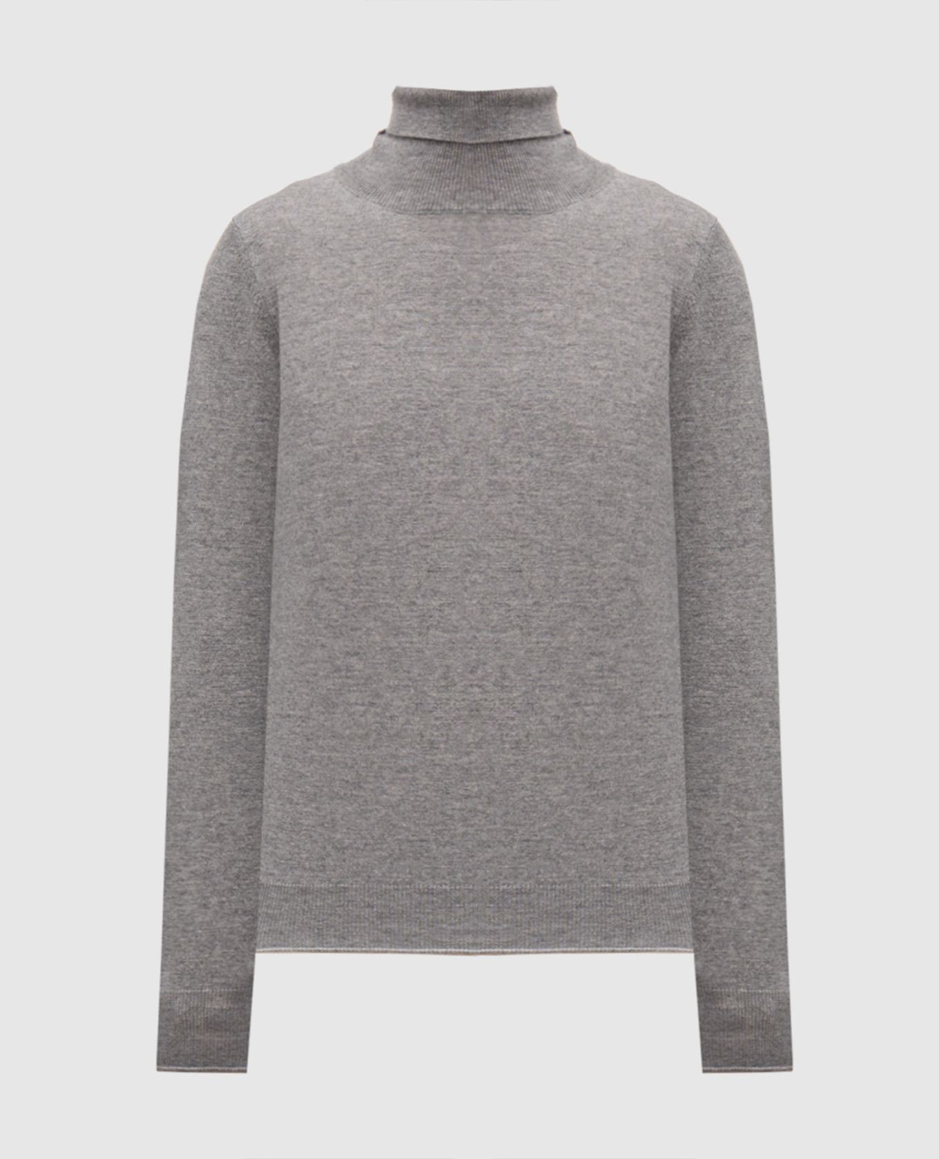 Gray wool and cashmere turtleneck Peserico