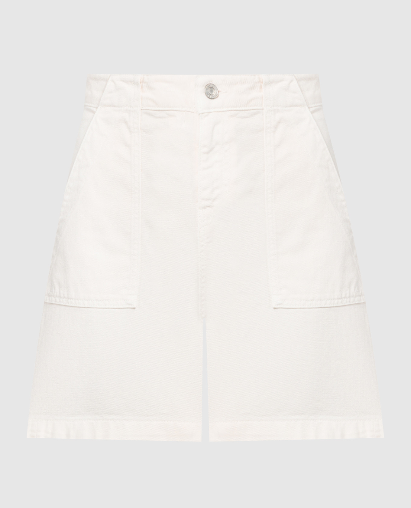 

Pink denim shorts with logo patch Twinset Actitude