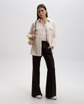 Gabriela Hearst White John Austin shirt with linen 1241151C075