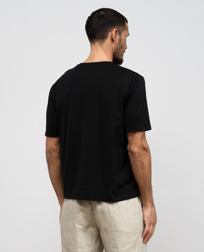 Cashmere&Whiskey Black straight-cut T-shirt TS645B2360726F