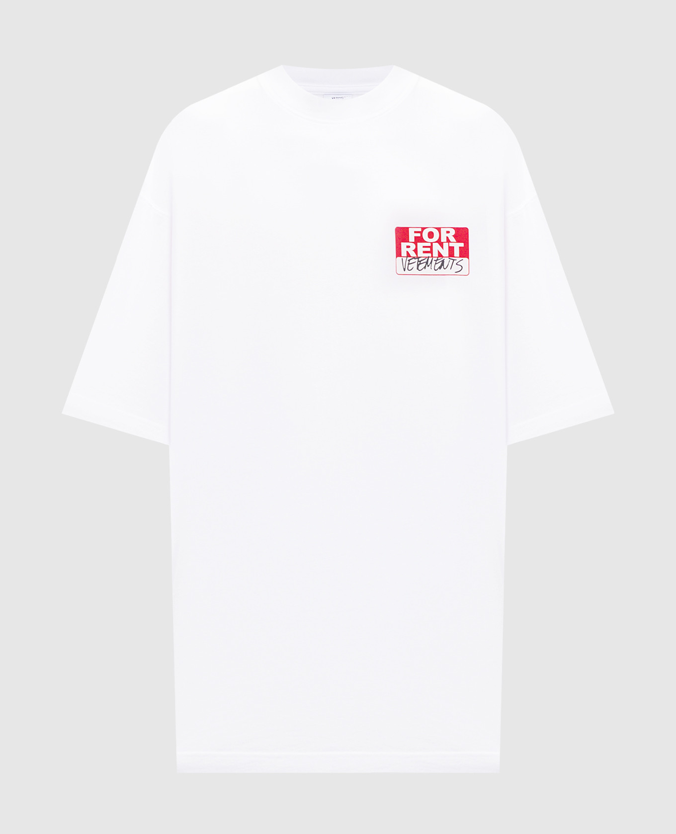 

White T-shirt with logo print Vetements