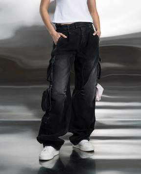 SSHEENA JUMP gray cargo jeans 24SSJUMPDS24001