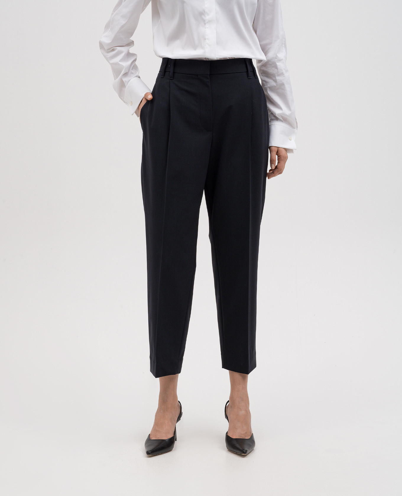 

Blue wool trousers with monil chain Brunello Cucinelli