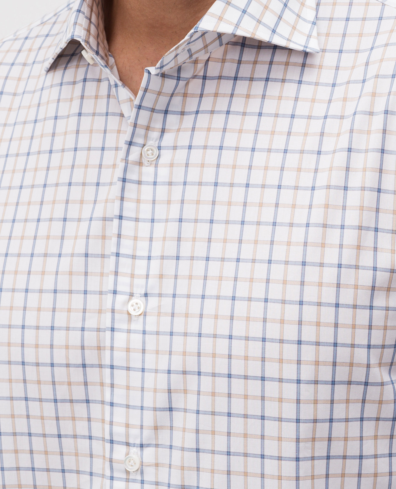 

White checkered shirt ISAIA