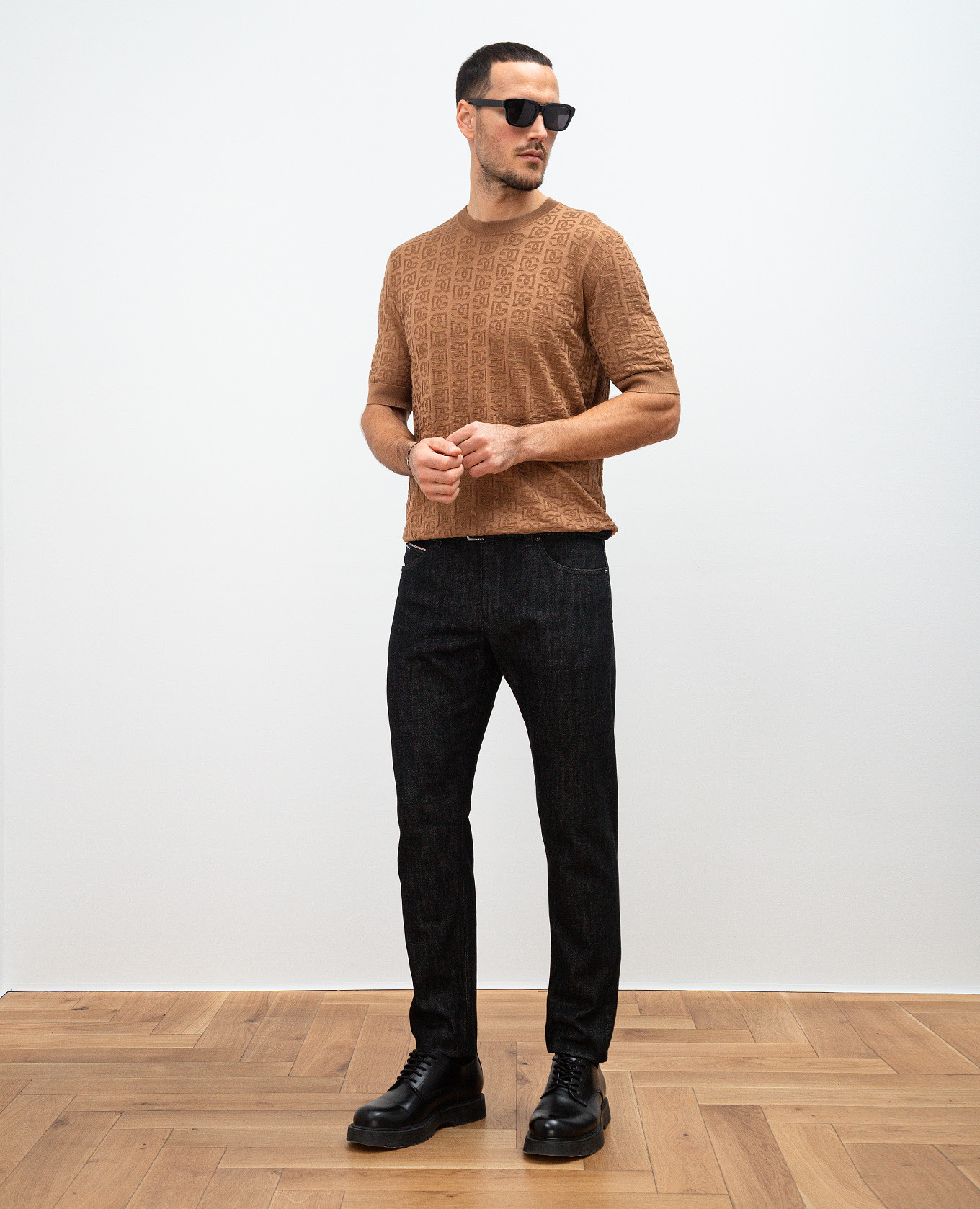 

Brown patterned silk jumper Dolce&Gabbana
