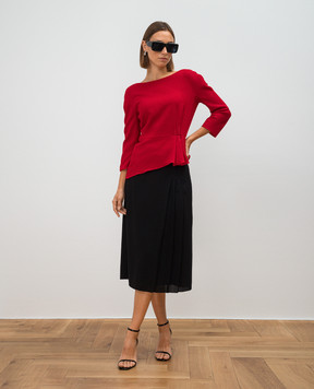Lanvin Red blouse made of wool with drapery RWTO615U3918