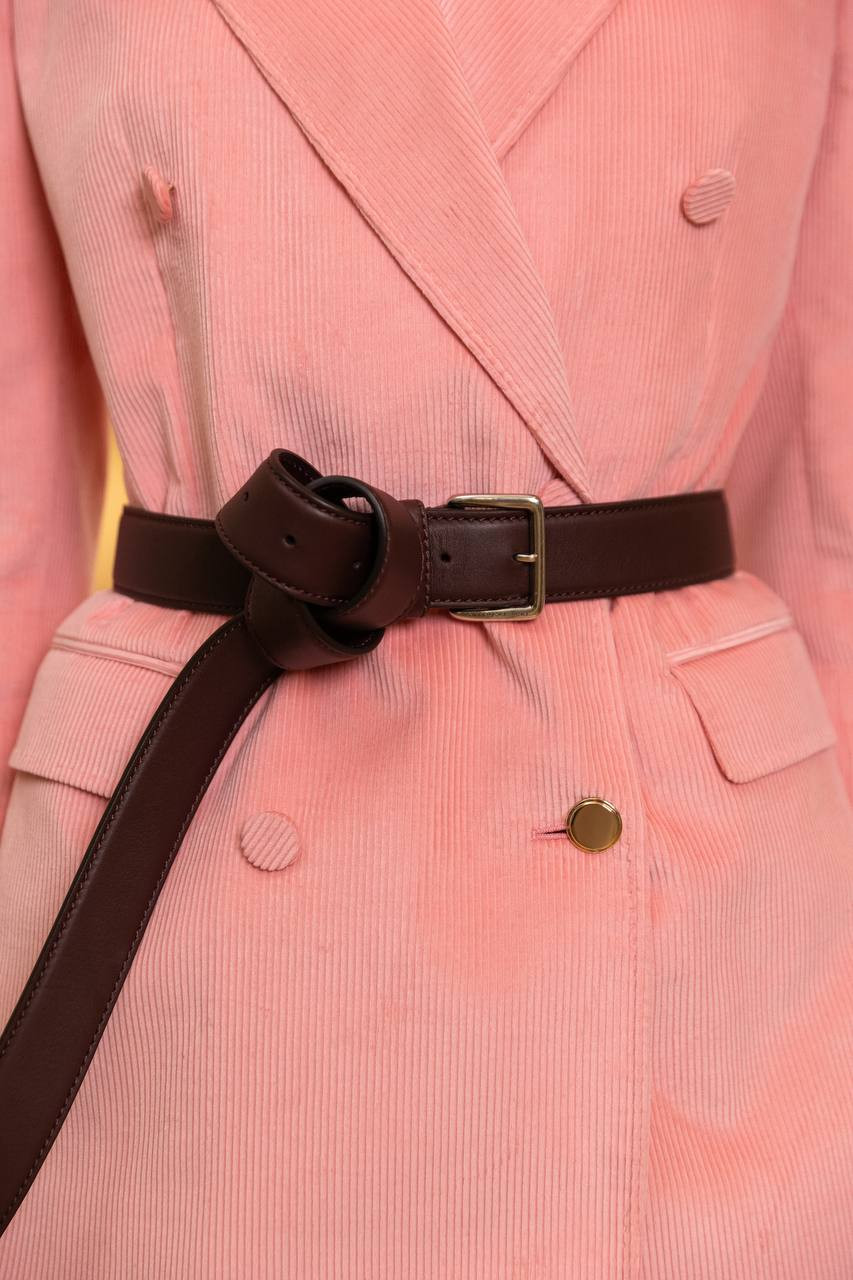 

Burgundy leather belt Ermanno Scervino