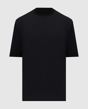 Brunello Cucinelli Black T-shirt with lapels MW8581396
