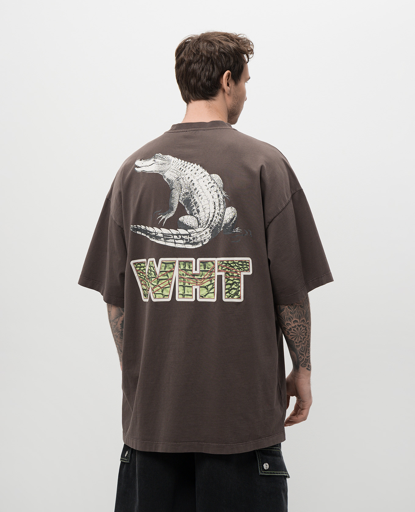 

Gray T-shirt WHT Croco Off-White, Grey