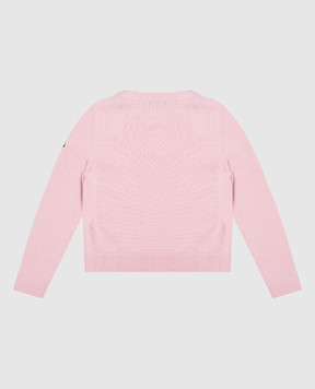 Moncler ENFANT Baby pink wool and cashmere jumper with logo J29549C00003M4281810
