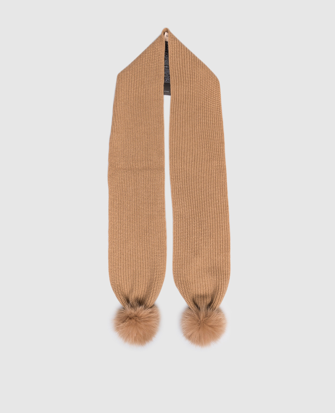 Children&#39;s brown cashmere scarf Yves Salomon Enfant