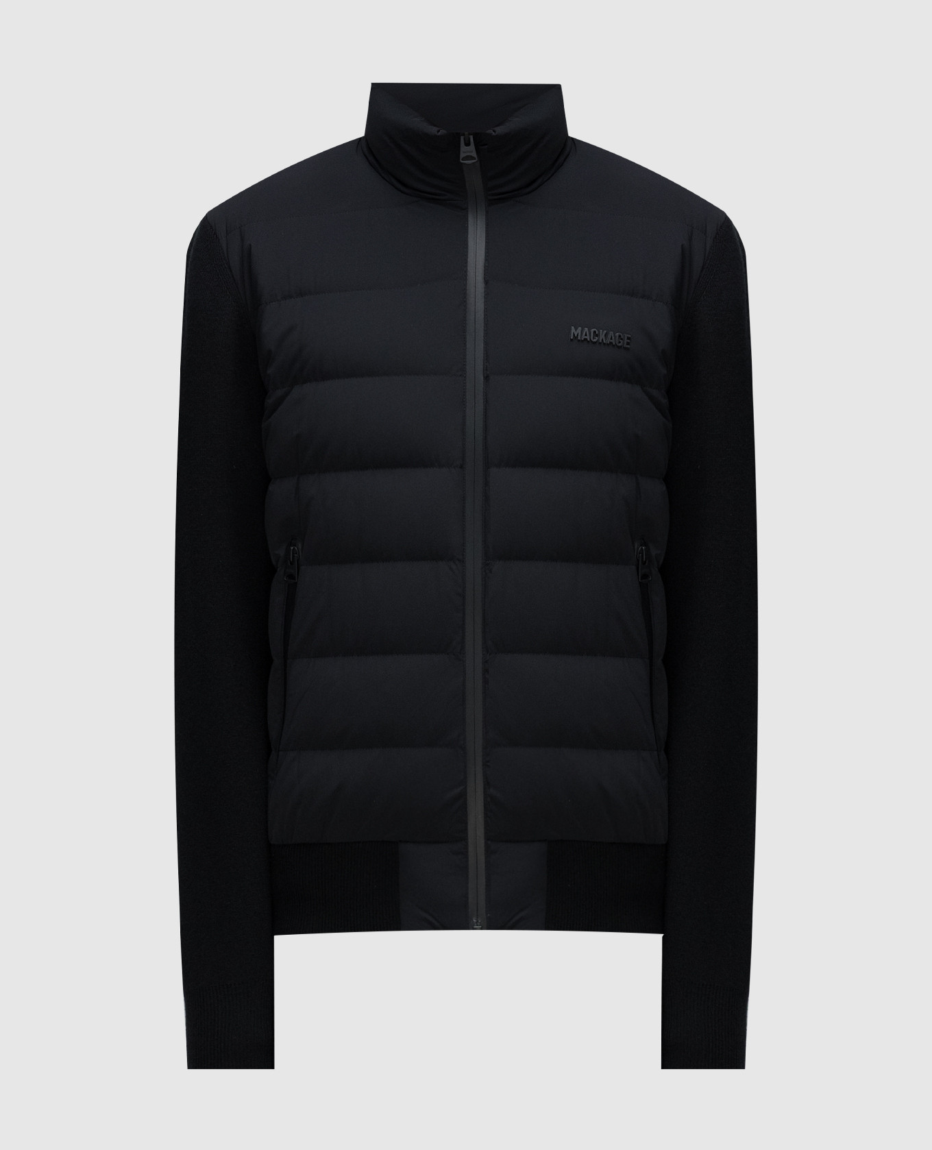 

Black combination jacket HANEY-CITY with textured logo Mackage, Черный
