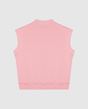 Brunello Cucinelli Children's pink vest with embroidery BD869E297A