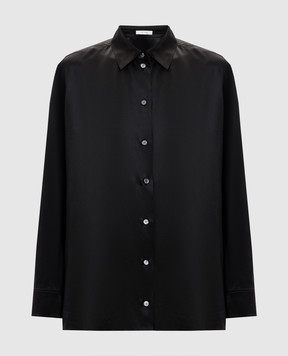 The Row Black Sisilia silk blouse 5652W4074