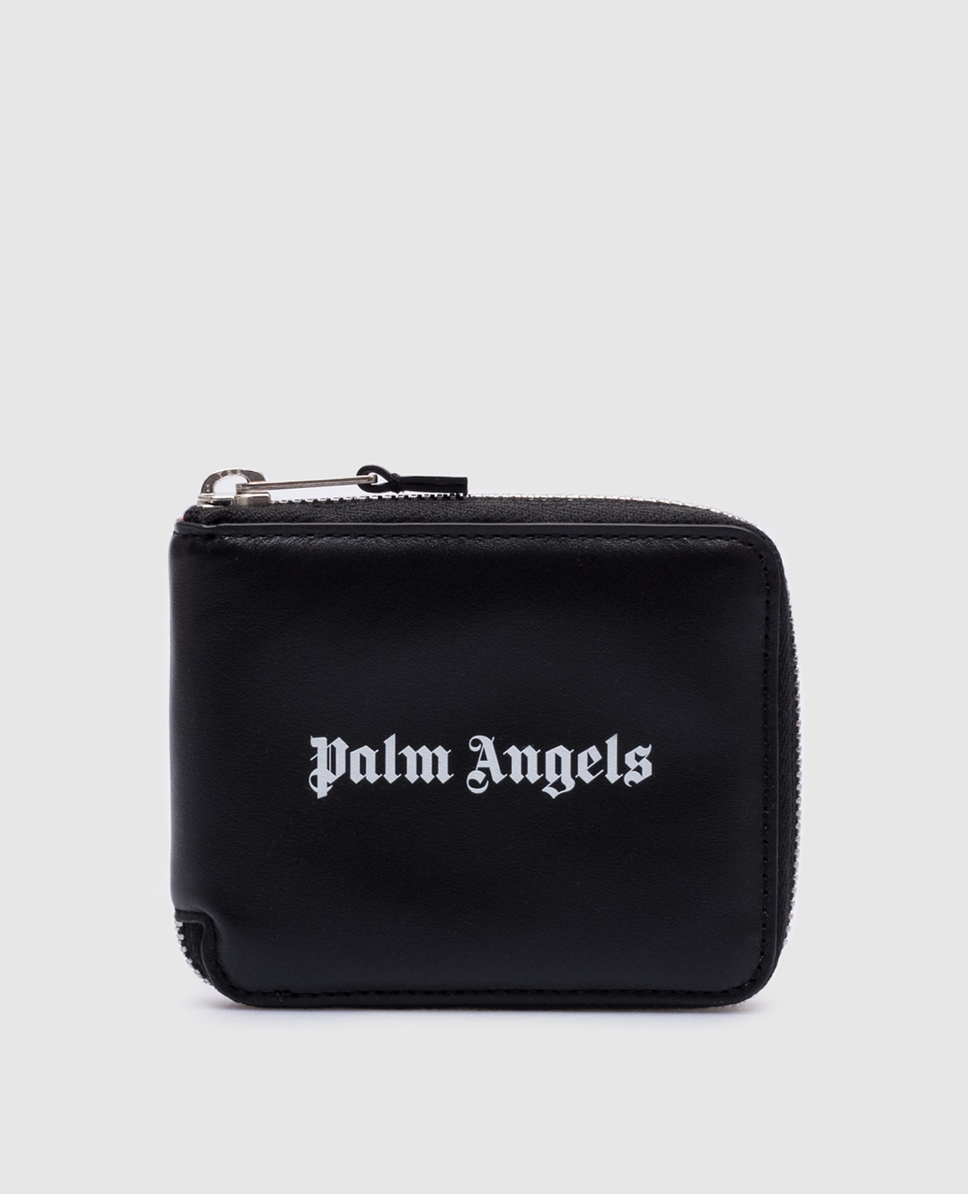 

Black leather wallet with contrasting logo print Palm Angels, Черный