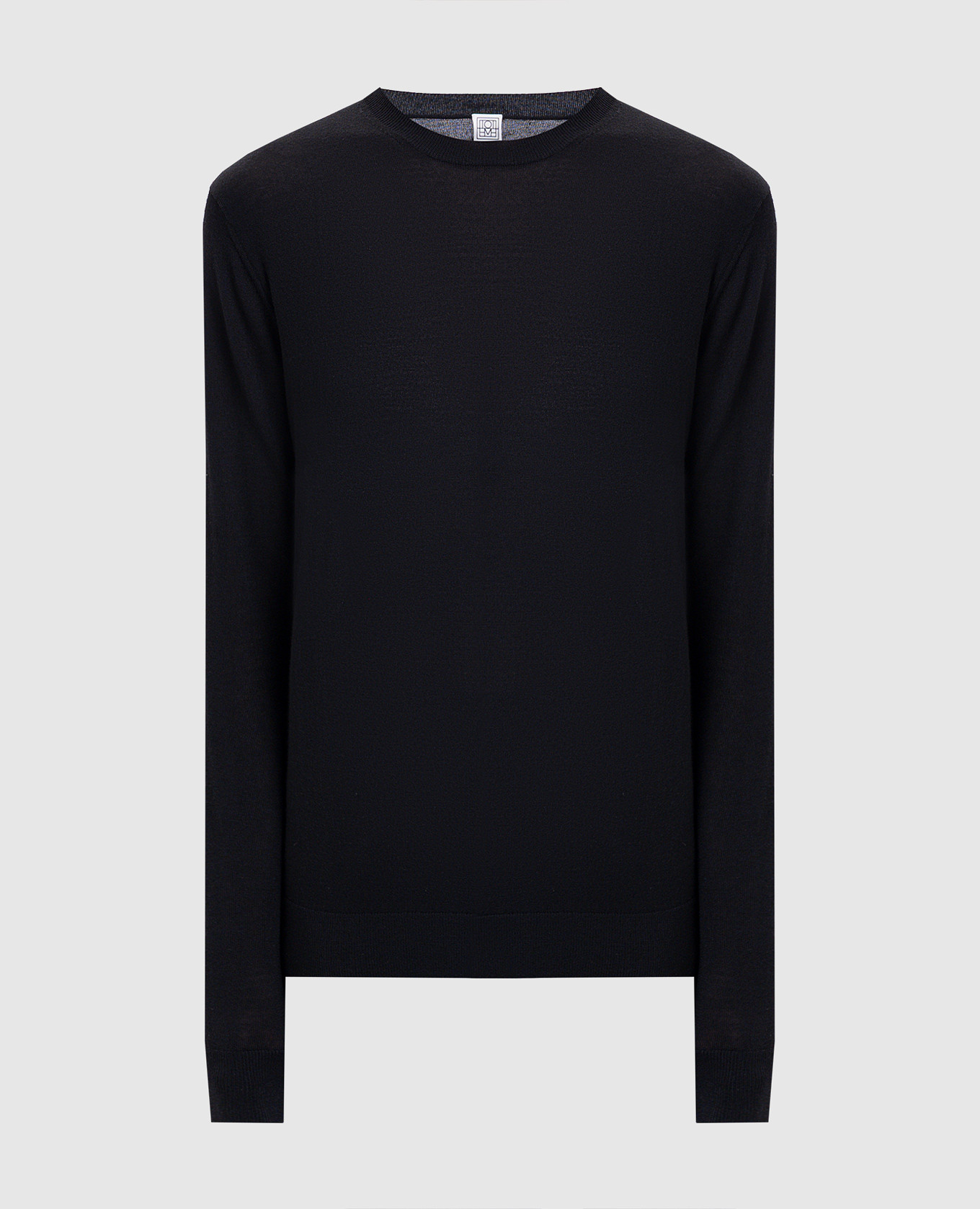 Black wool and silk jumper