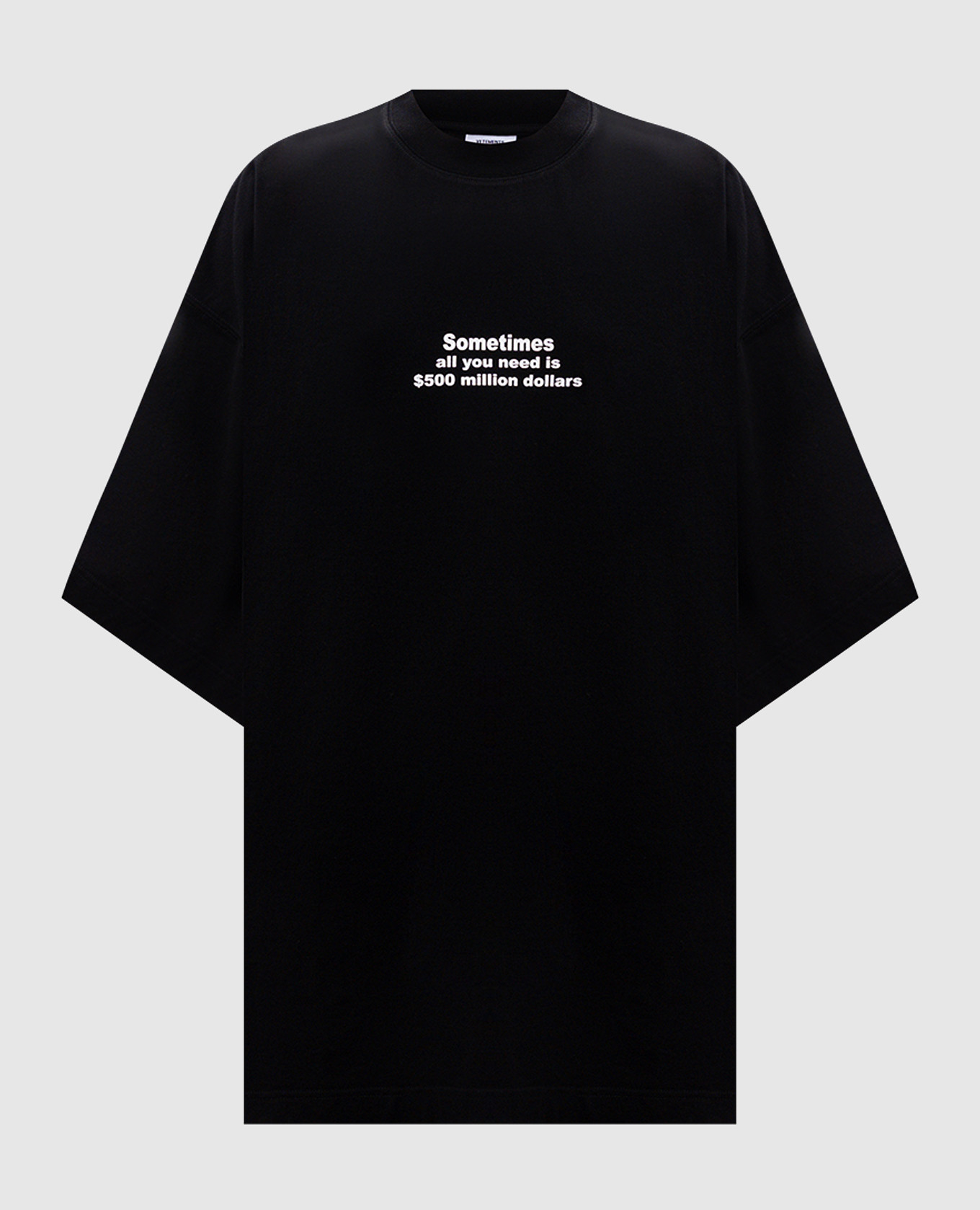 

Black t-shirt with a contrasting print Vetements