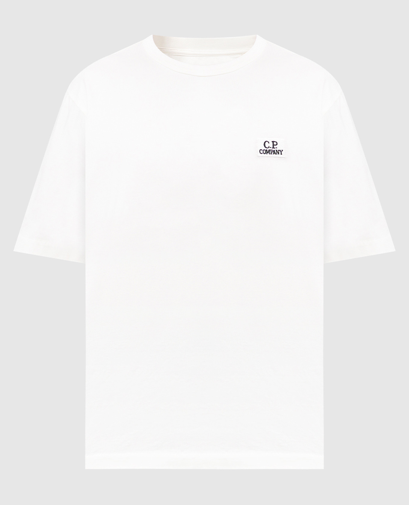 

White T-shirt with logo patch C.P. Company