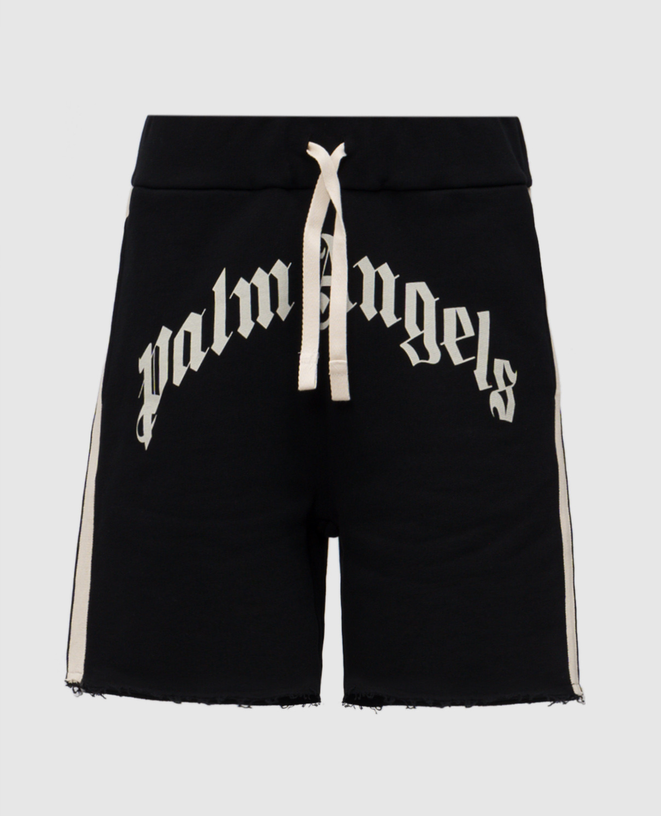 

Black shorts with logo print Palm Angels