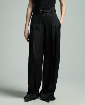 Jil Sander Black pants with silk J02KA0214J65112