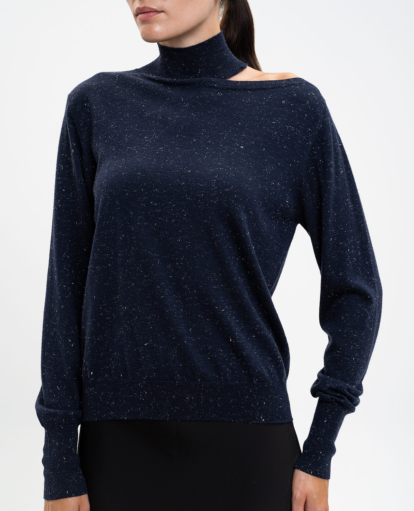 Blue wool golf with lurex Peserico 5