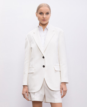 Brunello Cucinelli White jacket with linen MH5347375
