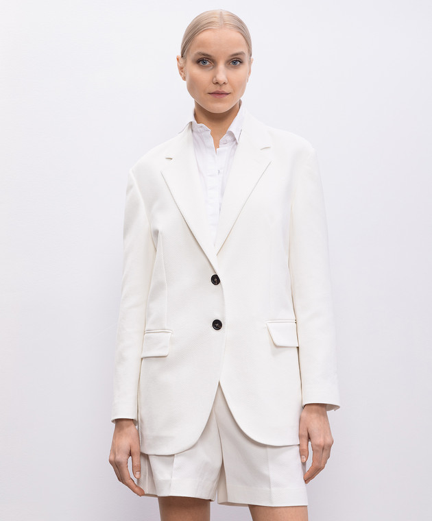 Brunello Cucinelli - White jacket with linen MH5347375