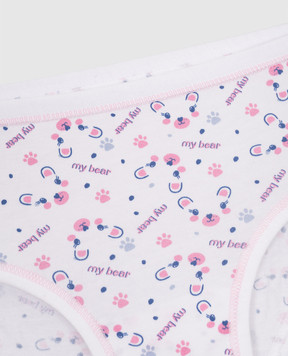 RiminiVeste Jadea children's white panties in My bear print 123