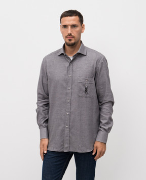 Stefano Ricci Gray shirt with emblem MC007987R3066