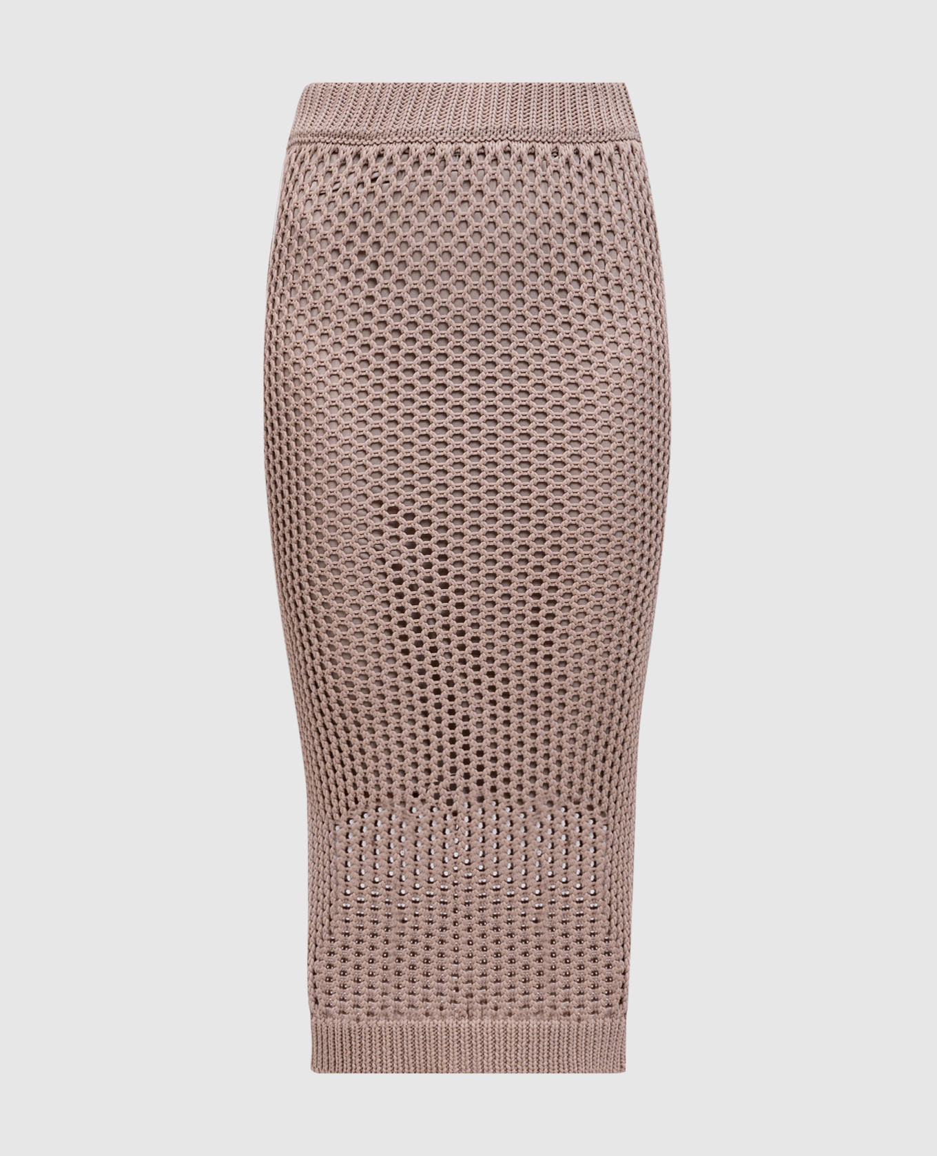 Beige skirt with openwork pattern Peserico