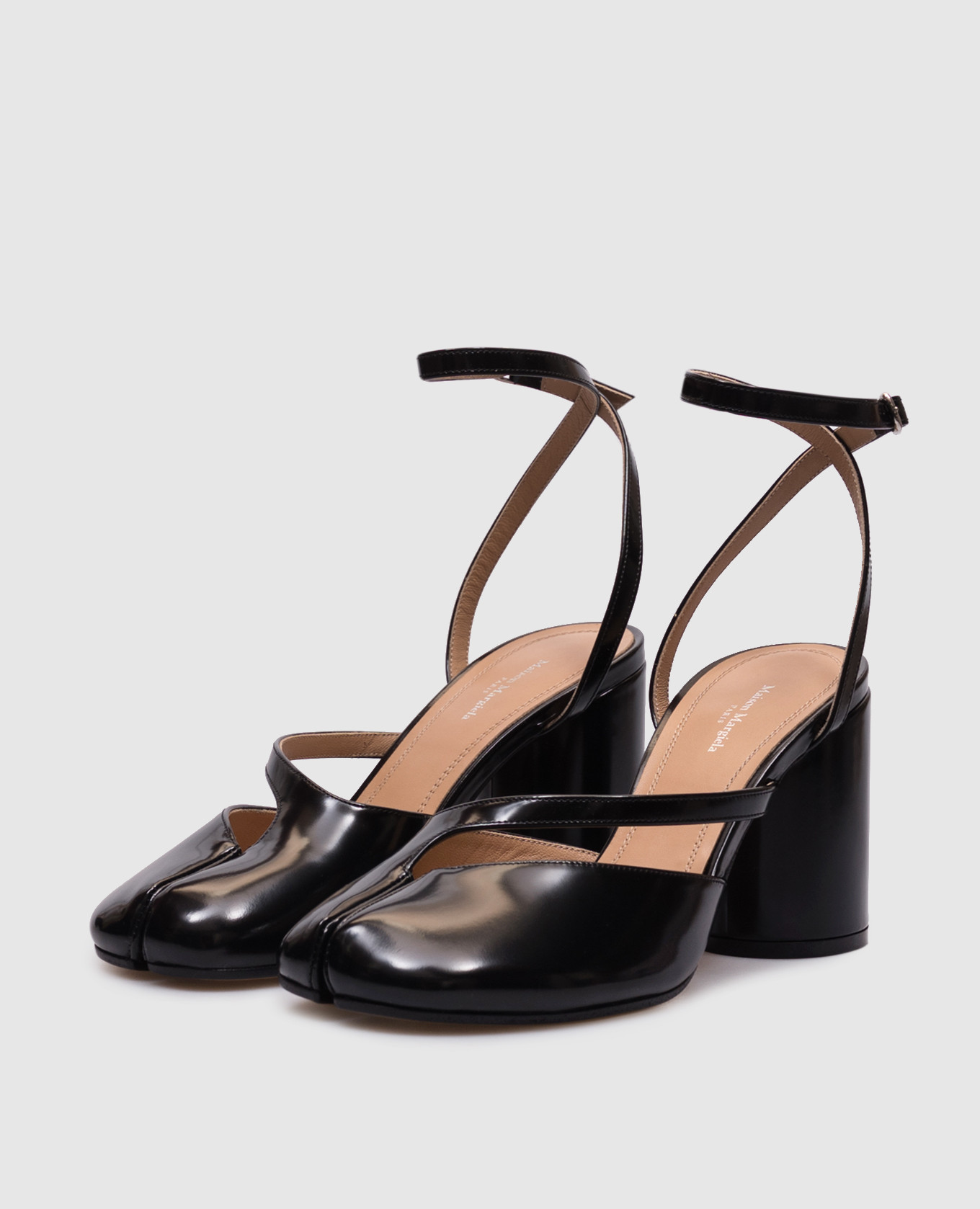 

Black glossy leather Tabi slingbacks Maison Margiela
