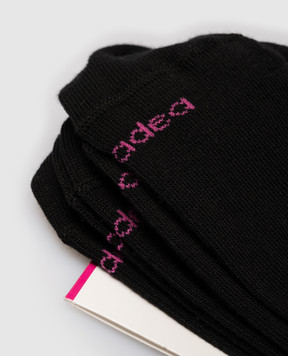RiminiVeste Kids' set of black Jadea logo socks DCZJB786