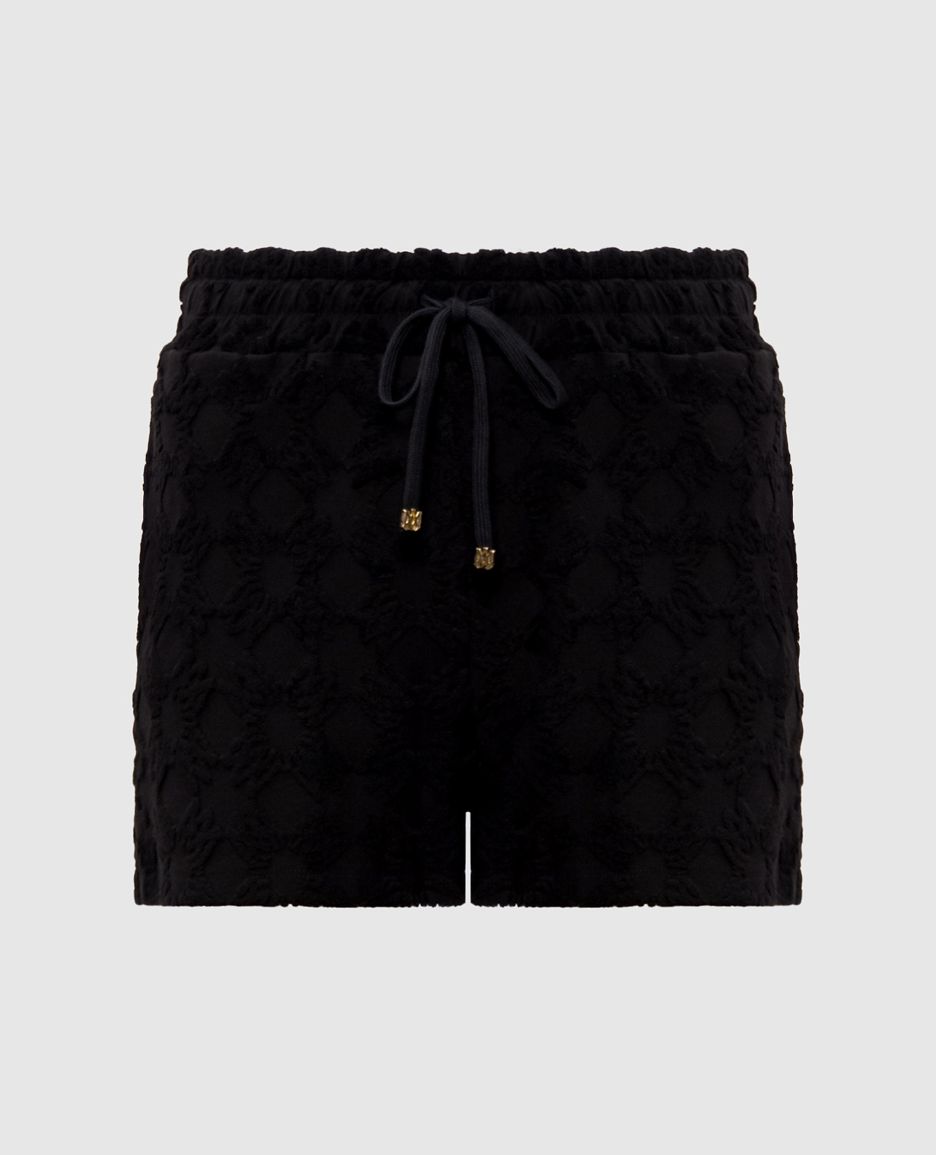 Black shorts with monogram pattern AMIRI