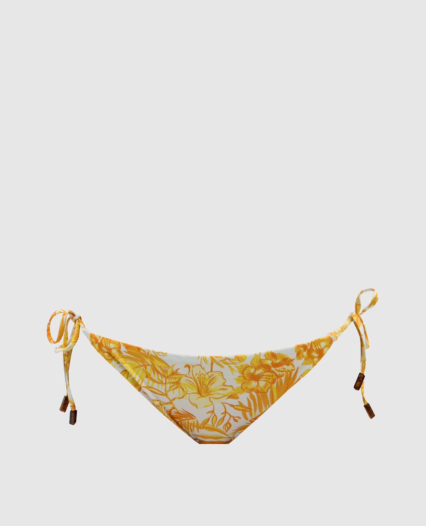 White swimsuit panties in tahiti flowers print vilebrequin