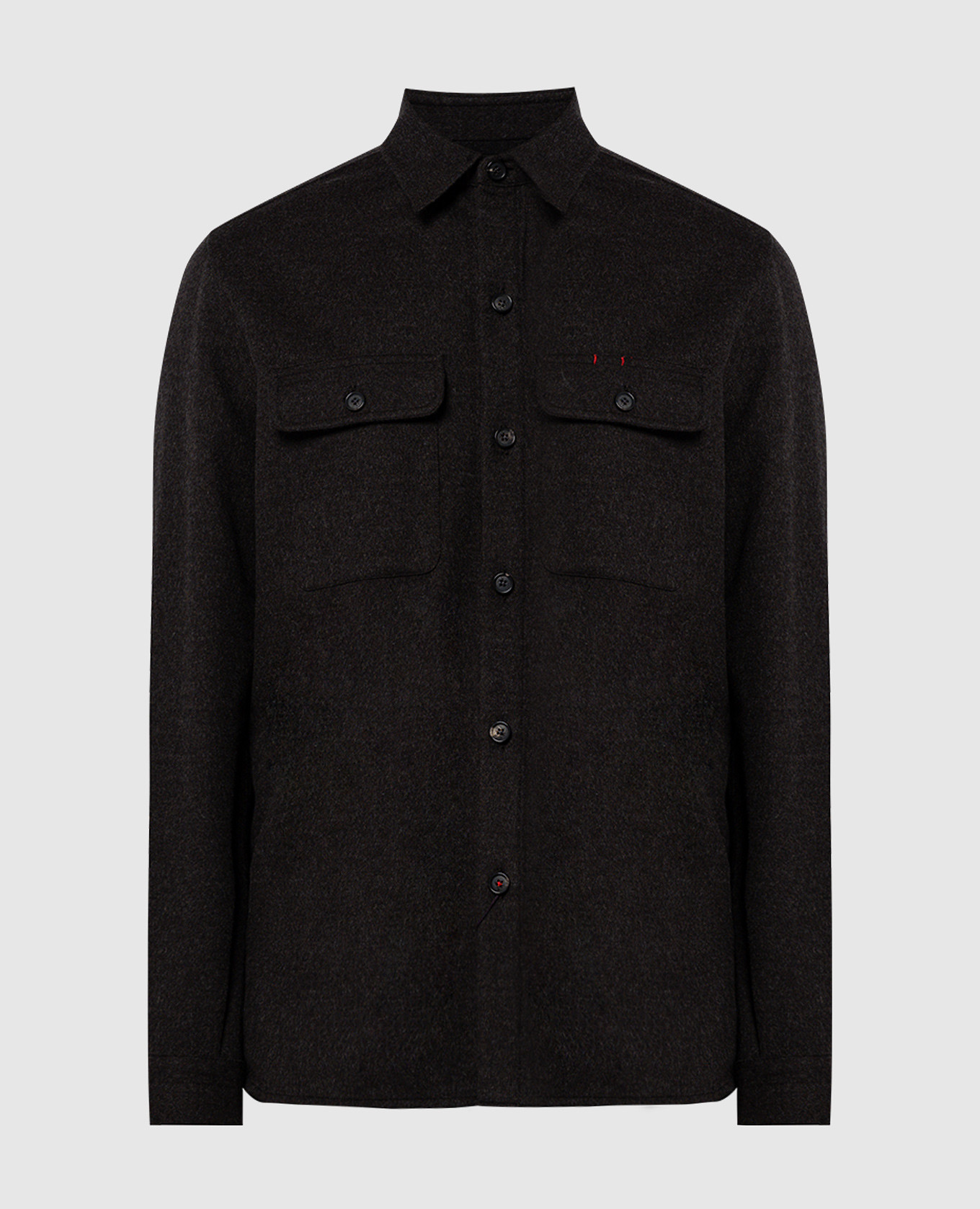 

Brown shirt made of wool and cashmere ISAIA, Коричневый